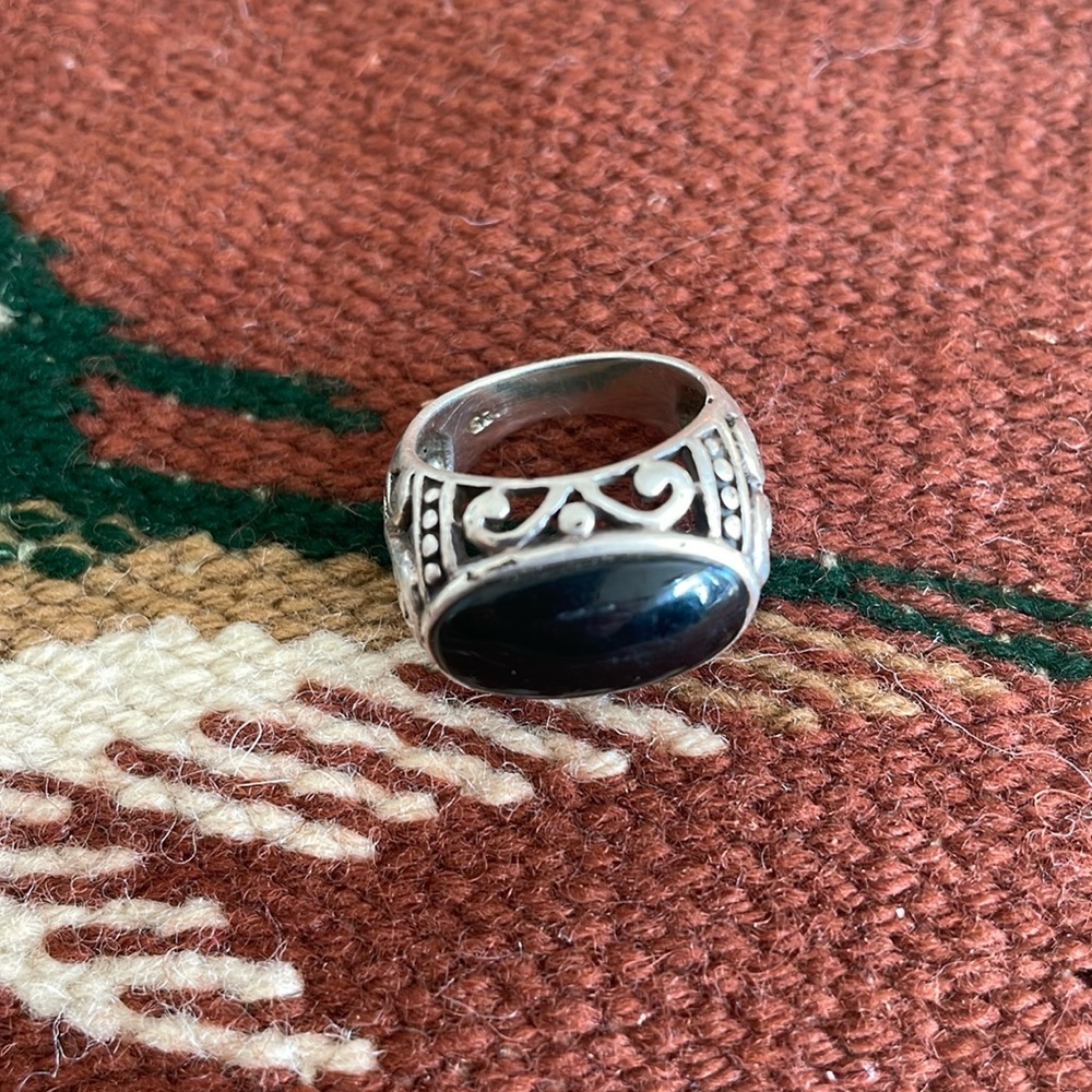 Black Silver Ring